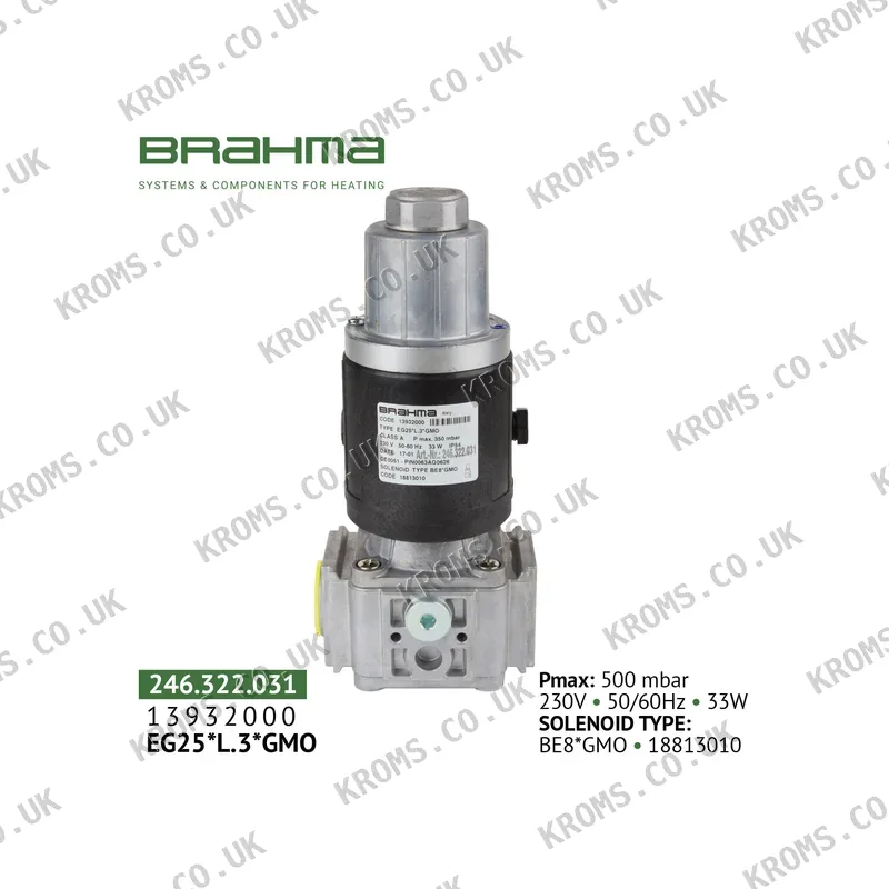 Brahma Electromagnetic gas valve EG25*L.3*GMO 13932000