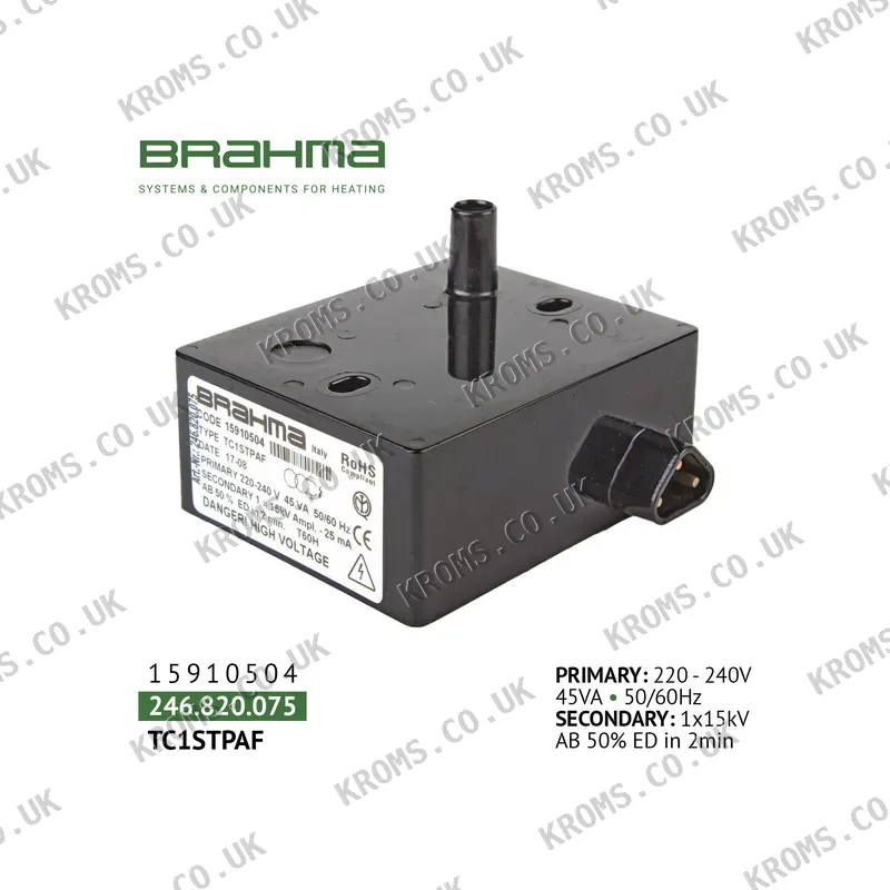 Brahma Ignition transformer TC1STPAF 15910504