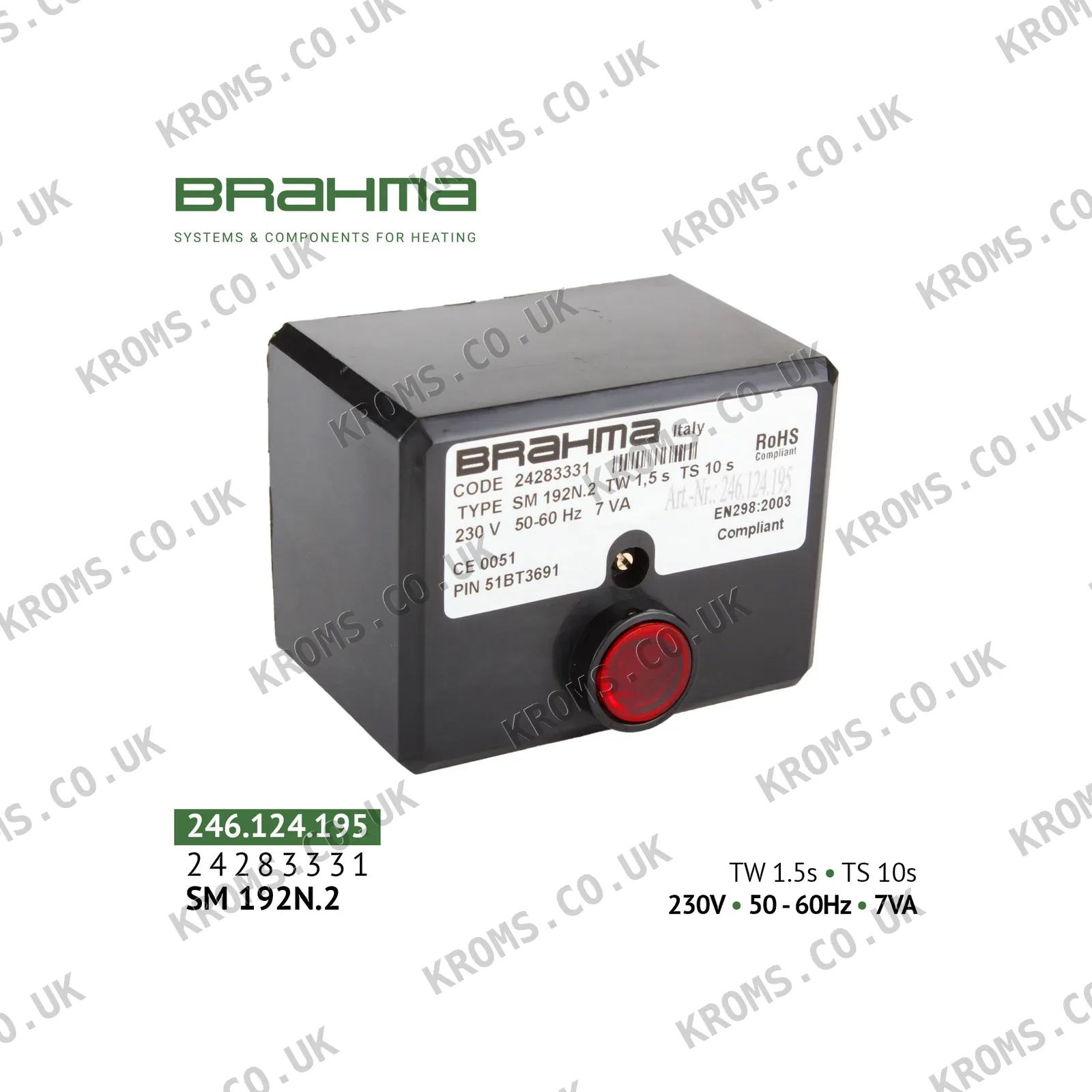 Brahma Microprocessor controller (burner management system) SM192N.2 24283331