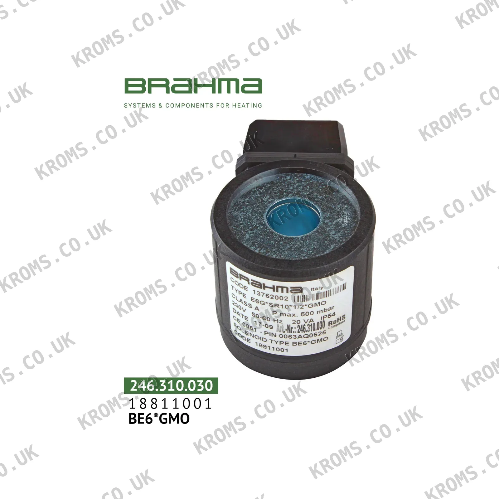 Brahma Solenoid coil BE6*GMO 18811001