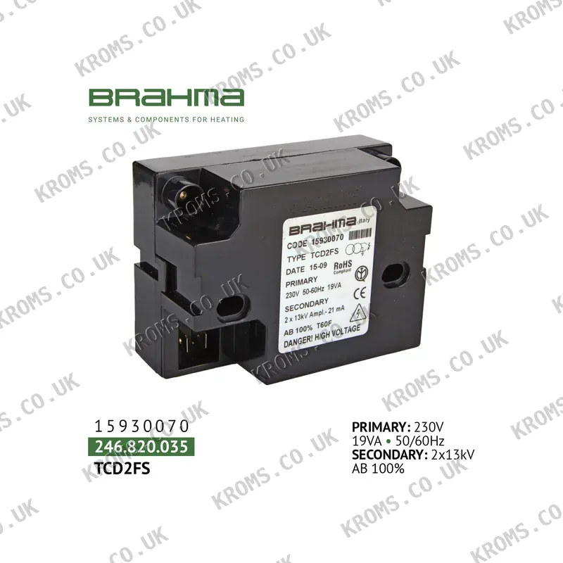 Brahma Trasformatore di accensione TCD2FS 15930070
