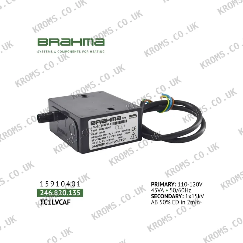 Brahma Ignition transformer TC1LVCAF 15910401
