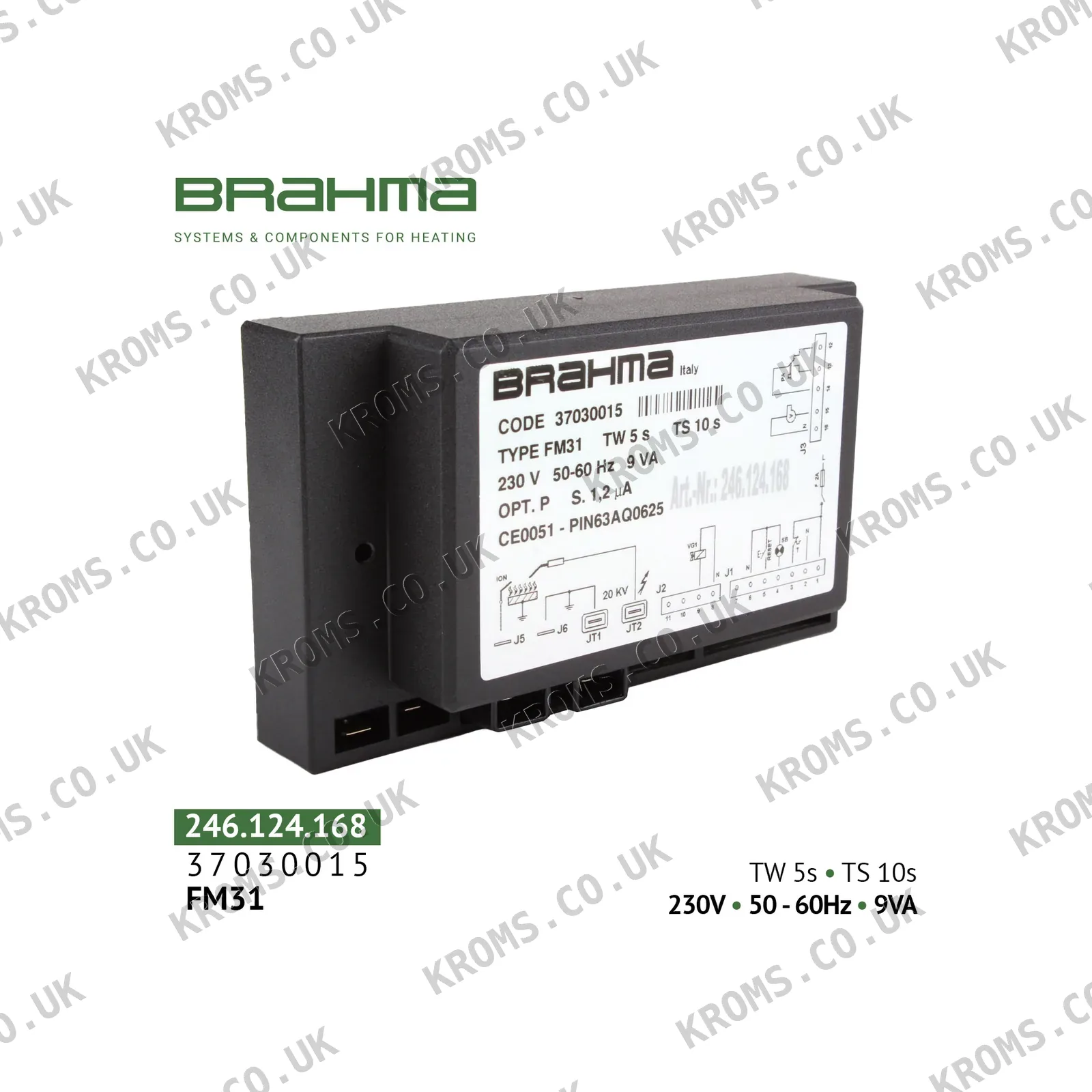 Brahma Electromechanical control relay FM31 37030015