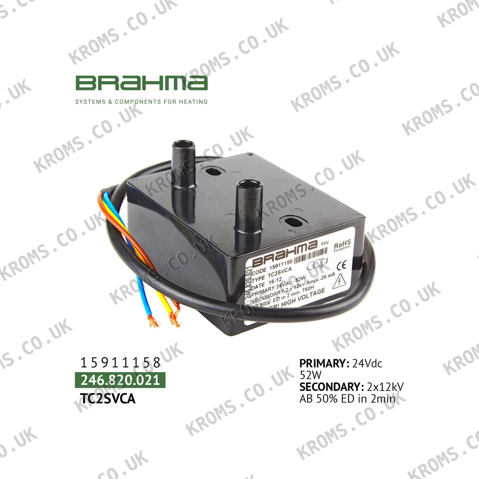 Brahma Ignition transformer TC2SVCA 15911158