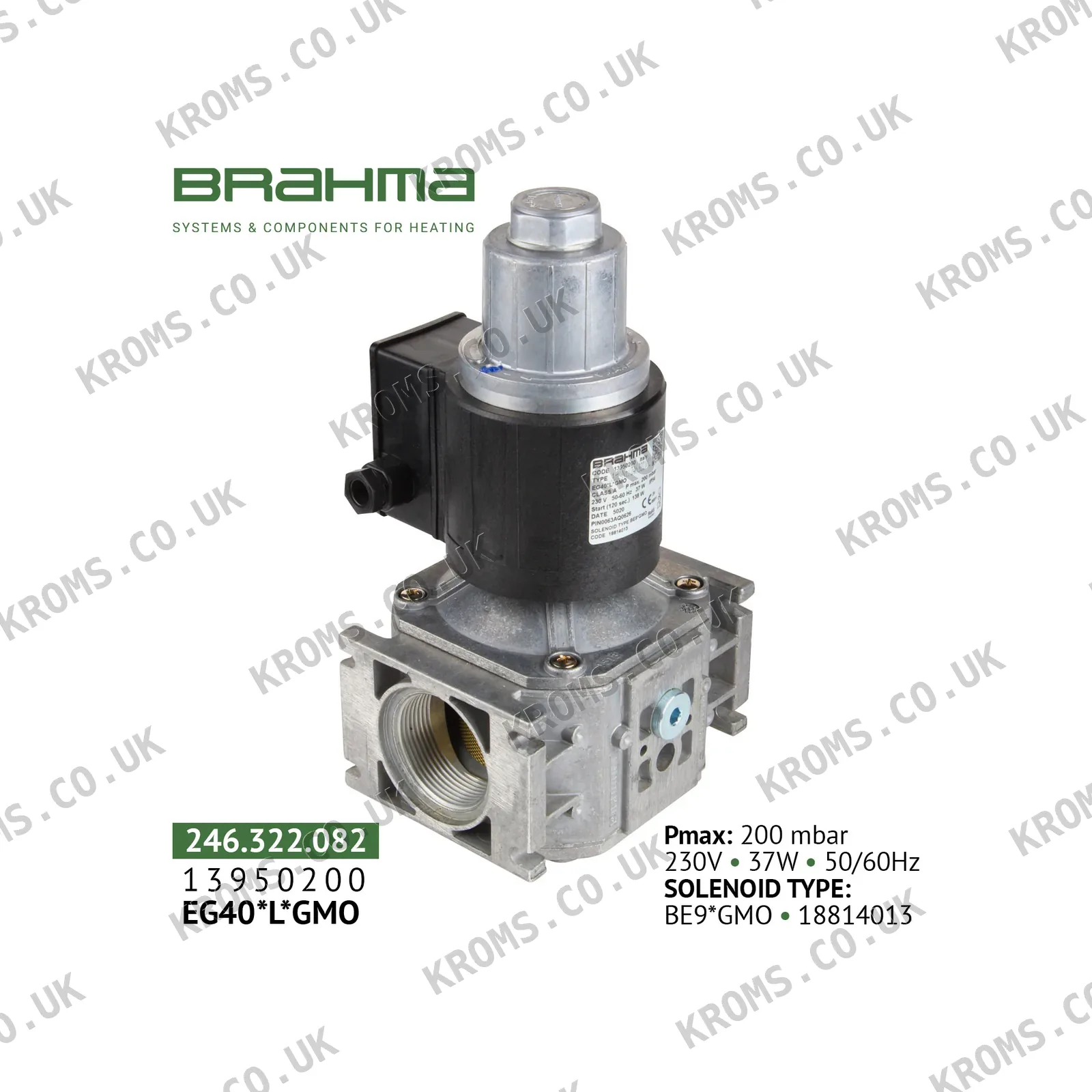 Brahma Gas valve EG40*L*GMO 13950200