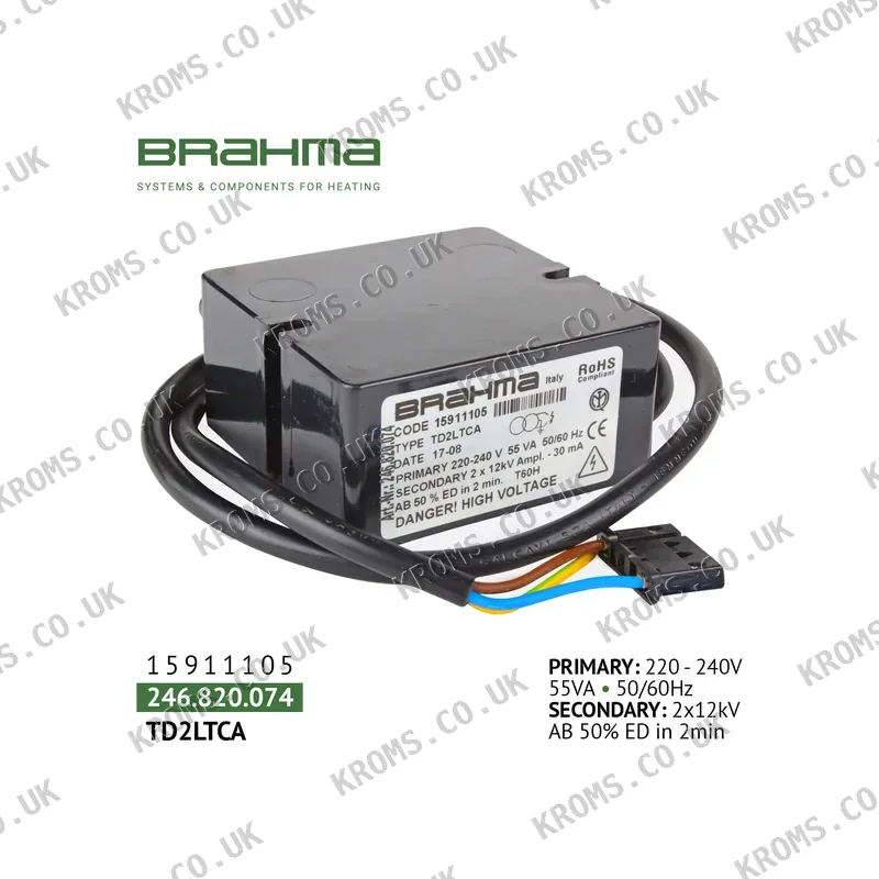 Brahma Ignition transformer TD2LTCA 15911105