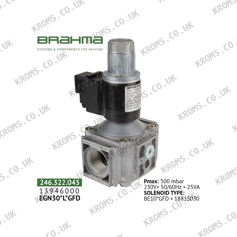 Brahma Gas solenoid valve EGN30*L*GFD 13946000
