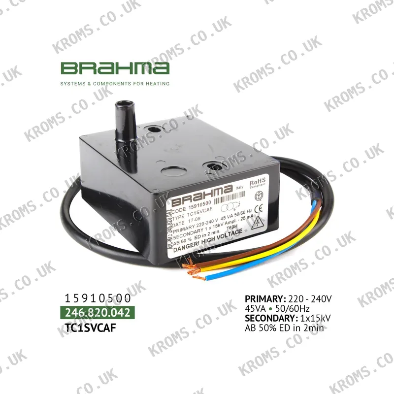 Brahma Ignition transformer TC1SVCAF 15910500