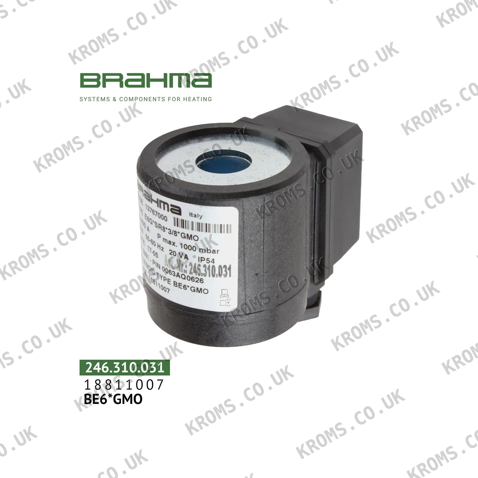 Brahma Solenoid coil BE6*GMO 18811007