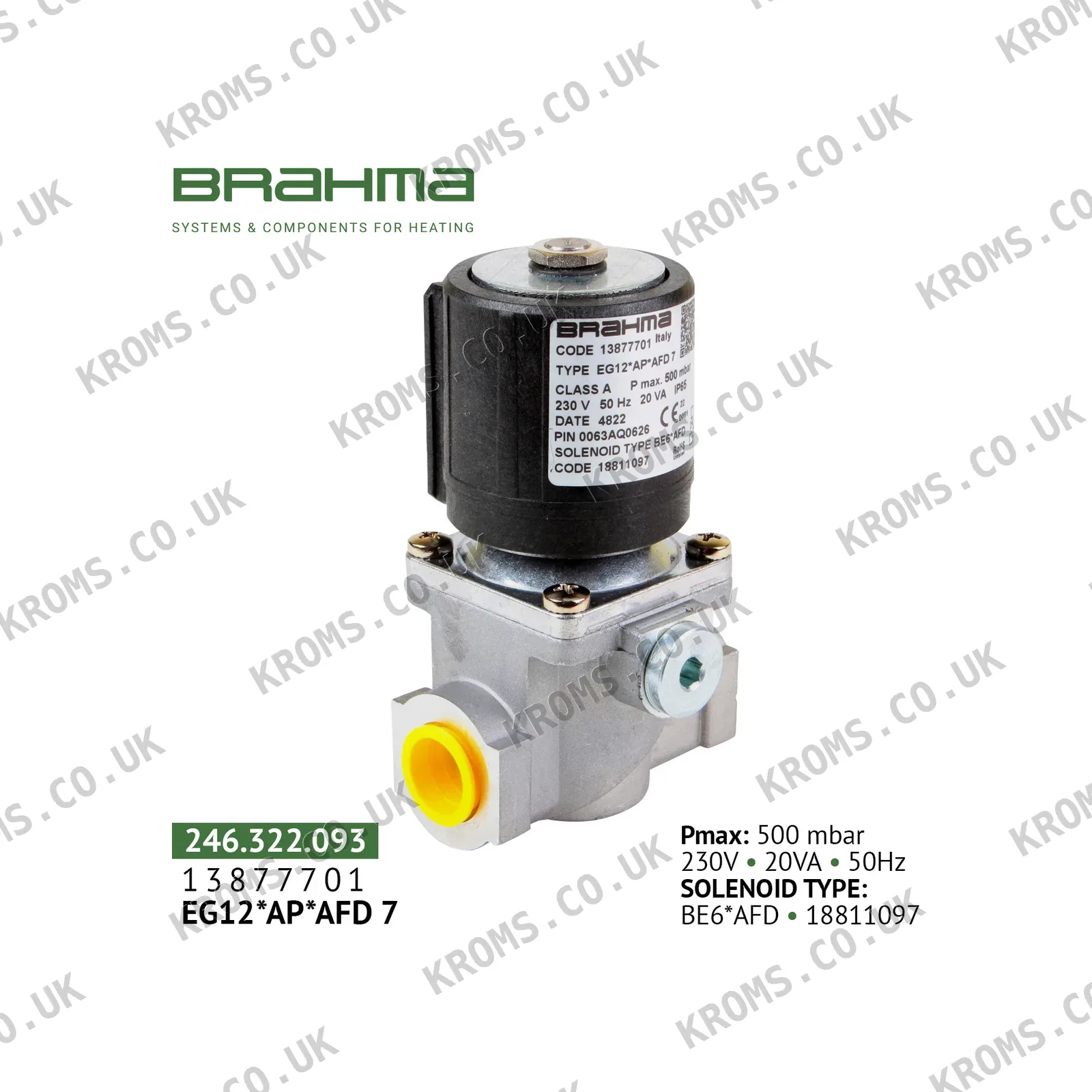 Brahma Gas valve EG12*AP*AFD 7 13877701