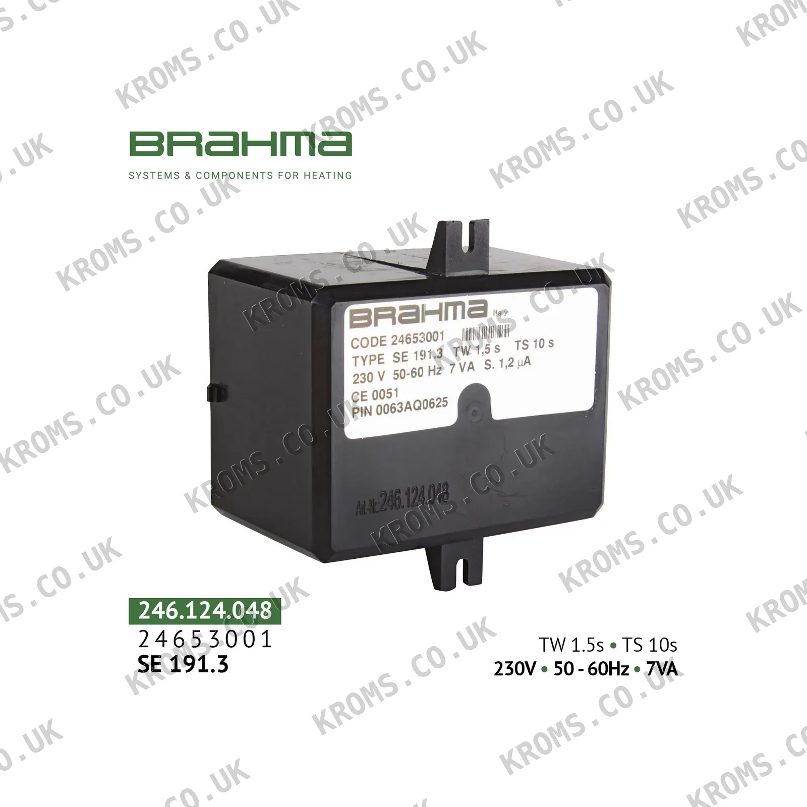 Brahma Combustion control unit SE191.3 24653001