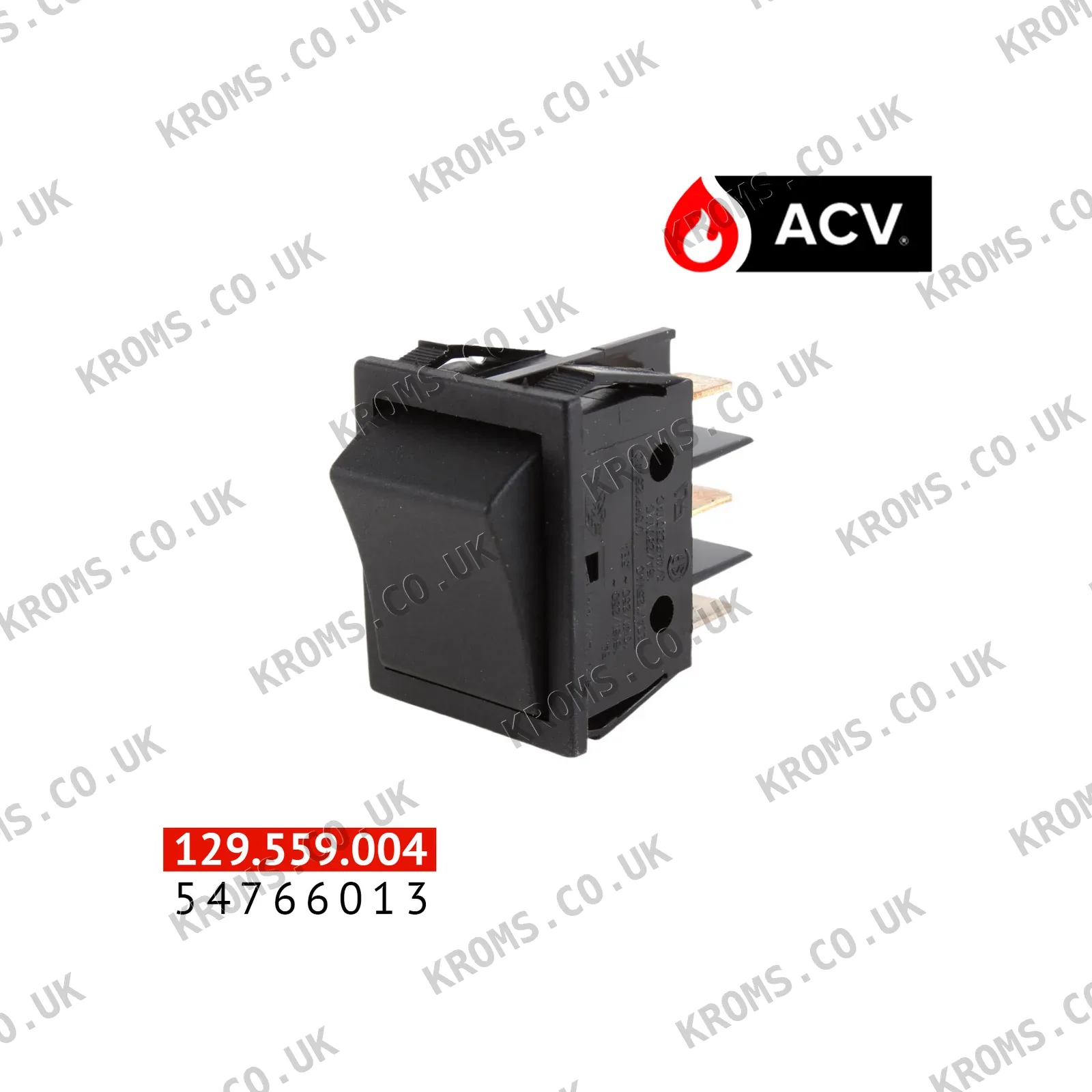ACV Switch black 22x30 dbl.inv 6tabs 54766013
