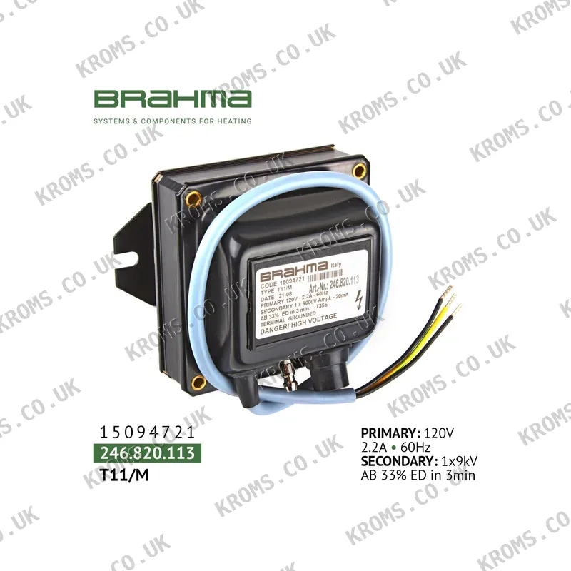 Brahma Ignition transformer T11/M 15094721