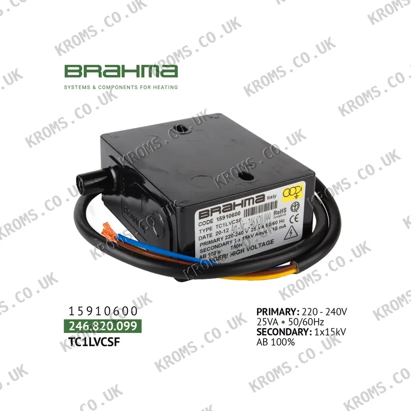 Brahma Ignition transformer TC1LVCSF 15910600