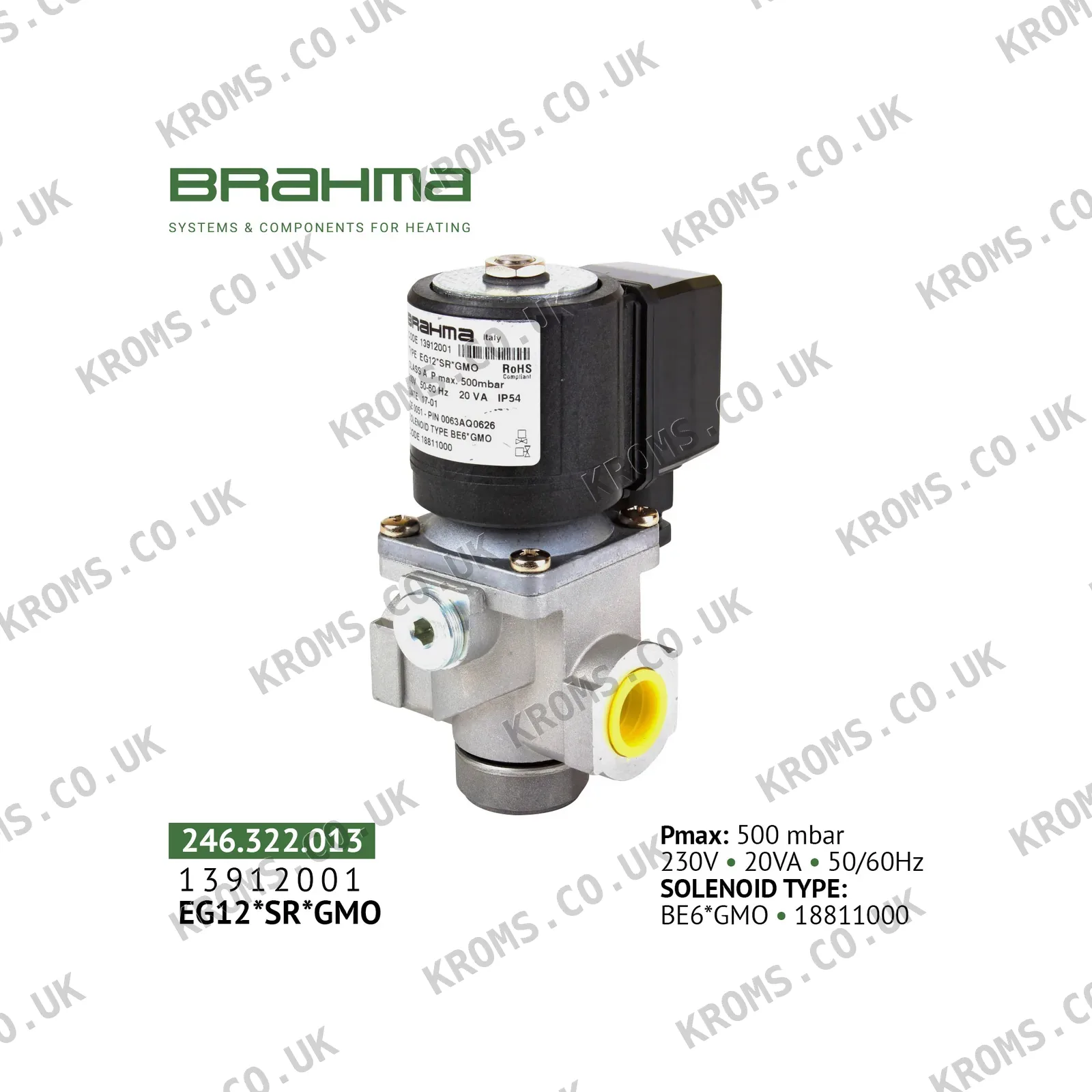 Brahma Gas valve EG12*SR*GMO 13912001