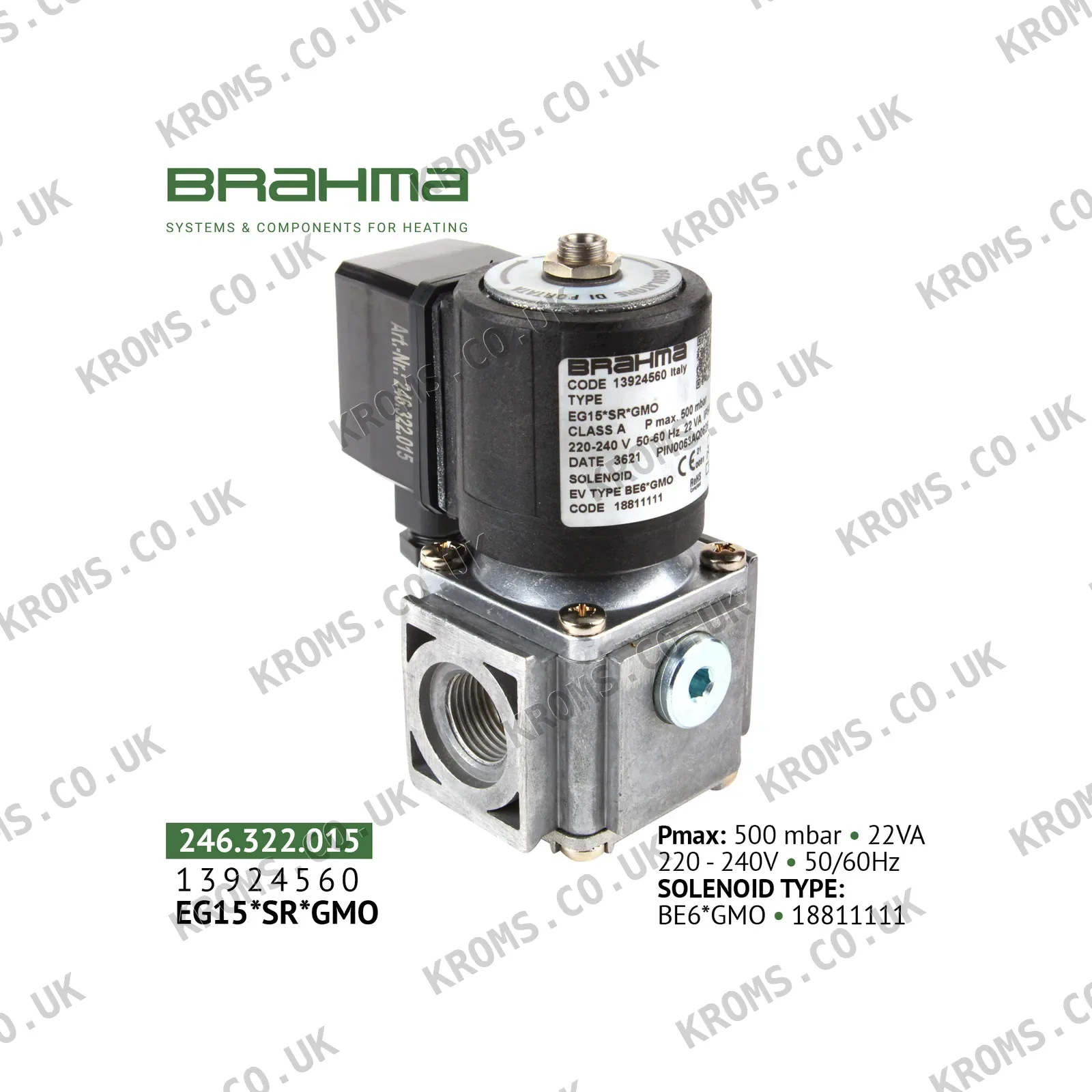 Brahma Gas valve EG15*SR*GMO 13924560