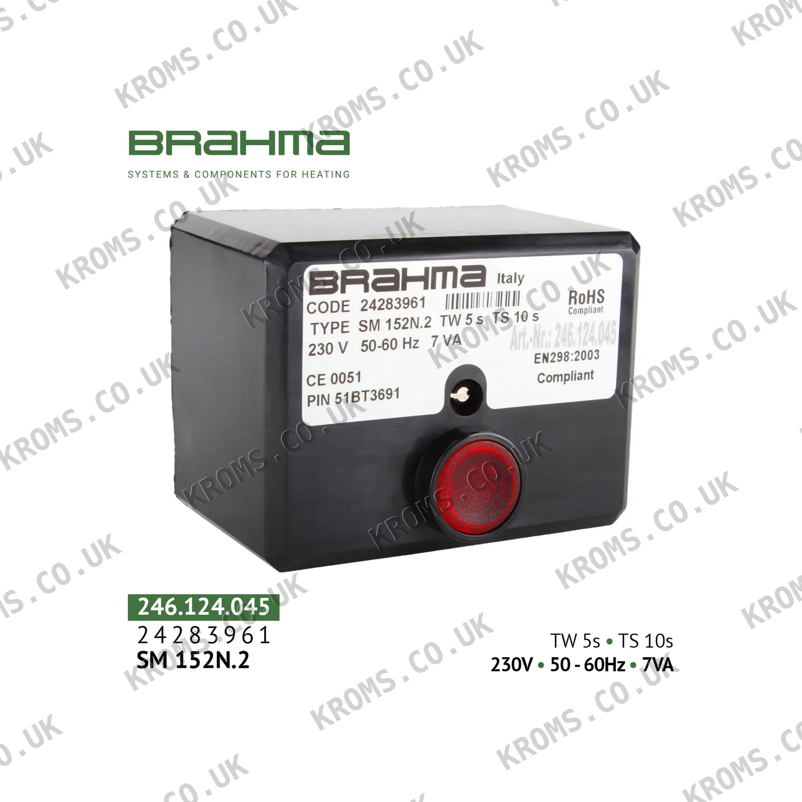 Brahma Burner control unit SM152N.2 24283961