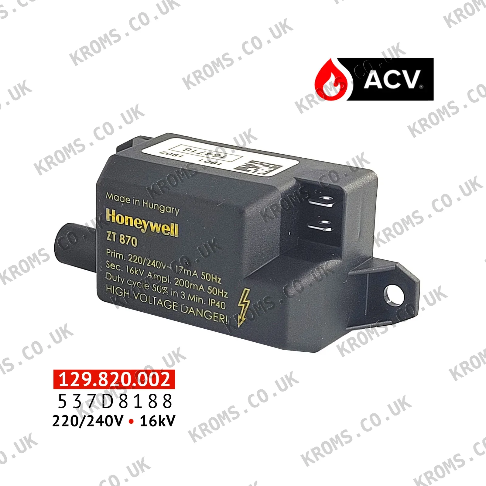 ACV Ignition transformer ZT870 537D8188
