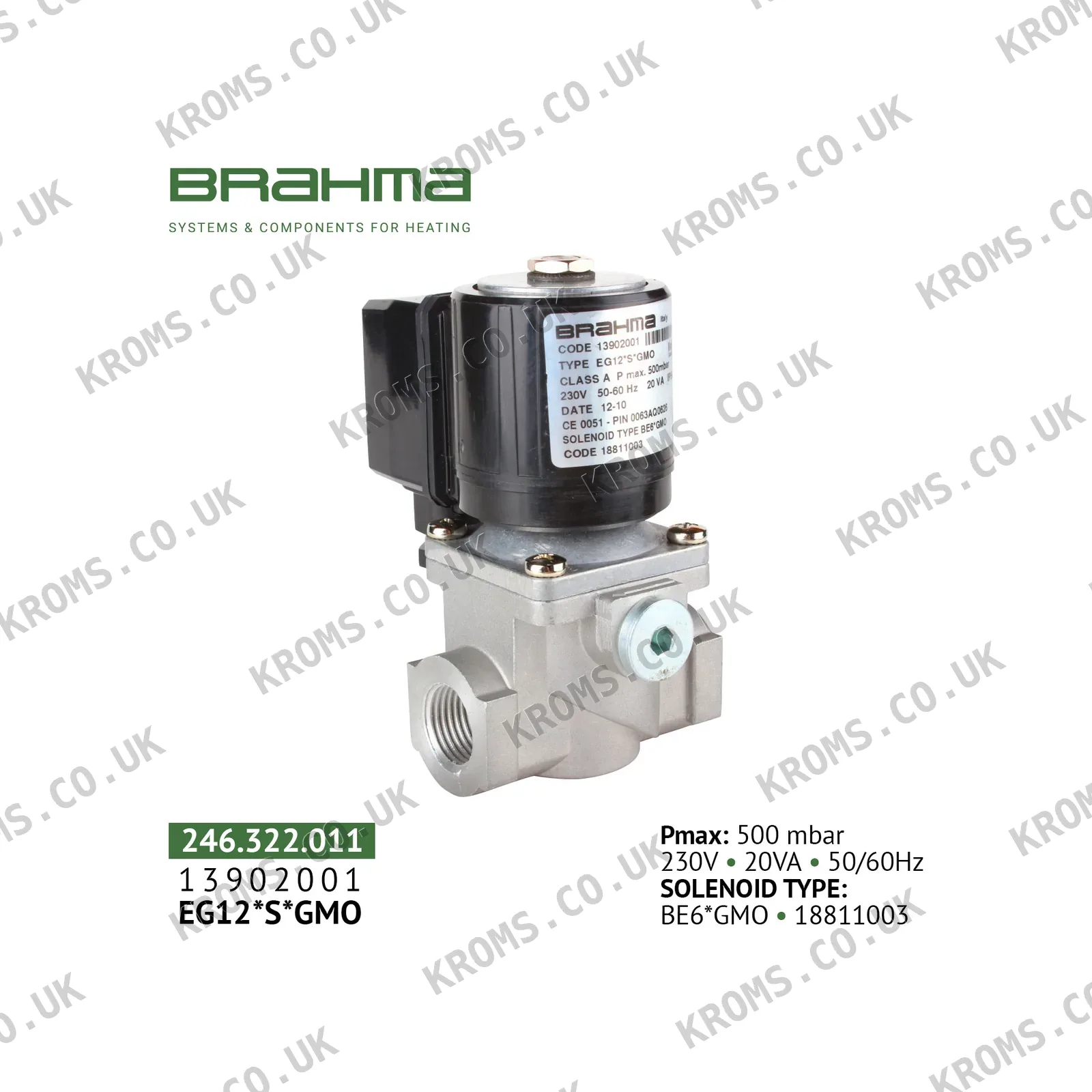 Brahma Gas valve EG12*S*GMO 13902001