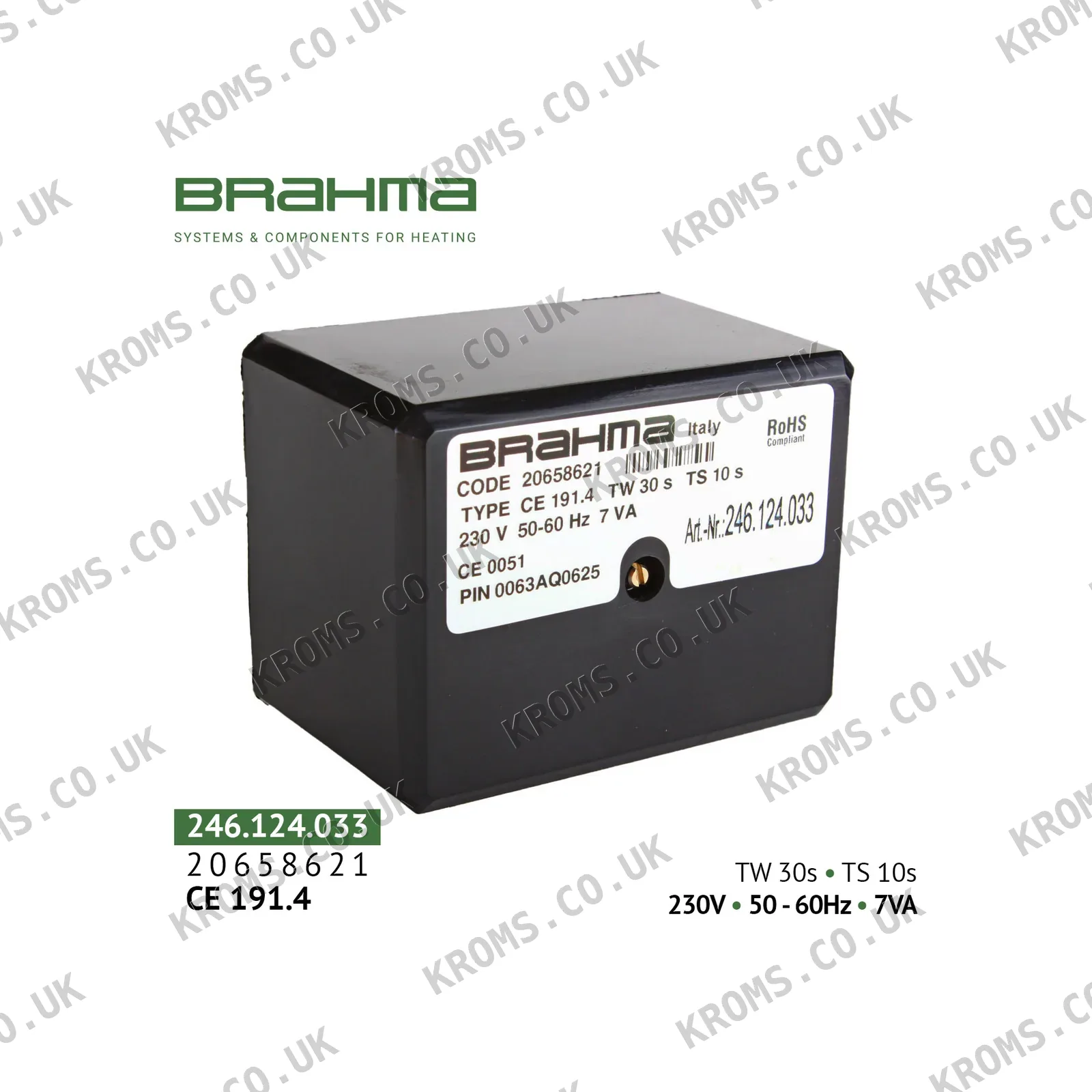 Brahma Burner control unit CE191.4 20658621