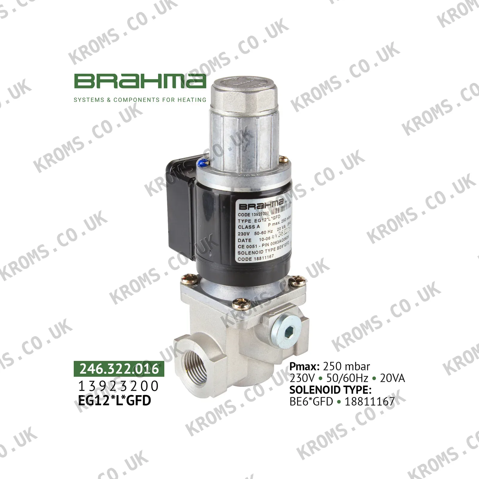 Brahma Gas valve EG12*L*GFD 13923200