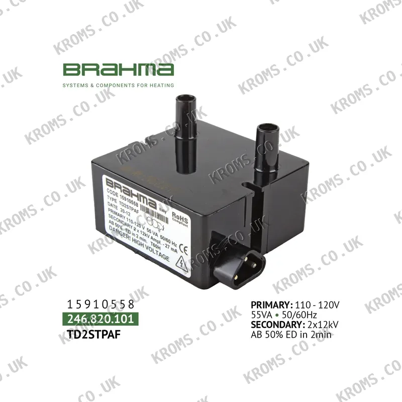 Brahma Ignition transformer TD2STPAF 15910558