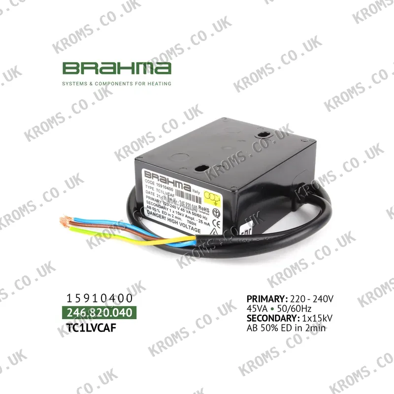 Brahma Ignition transformer TC1LVCAF 15910400