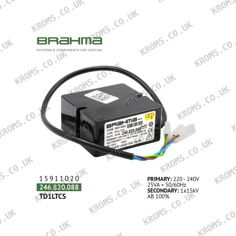 Brahma Ignition transformer TD1LTCS 15911020