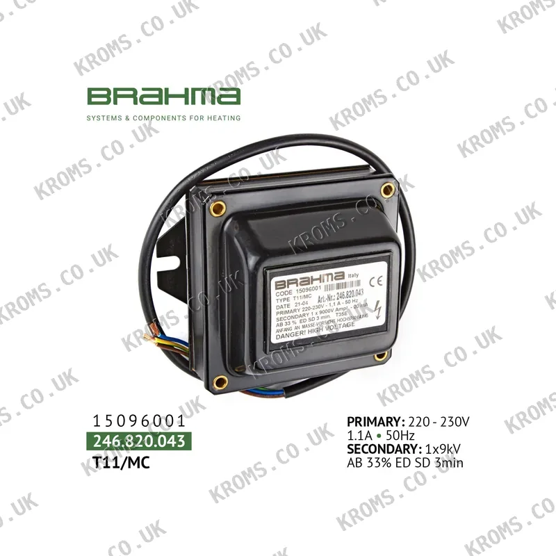 Brahma Ignition transformer T11/MC 15096001