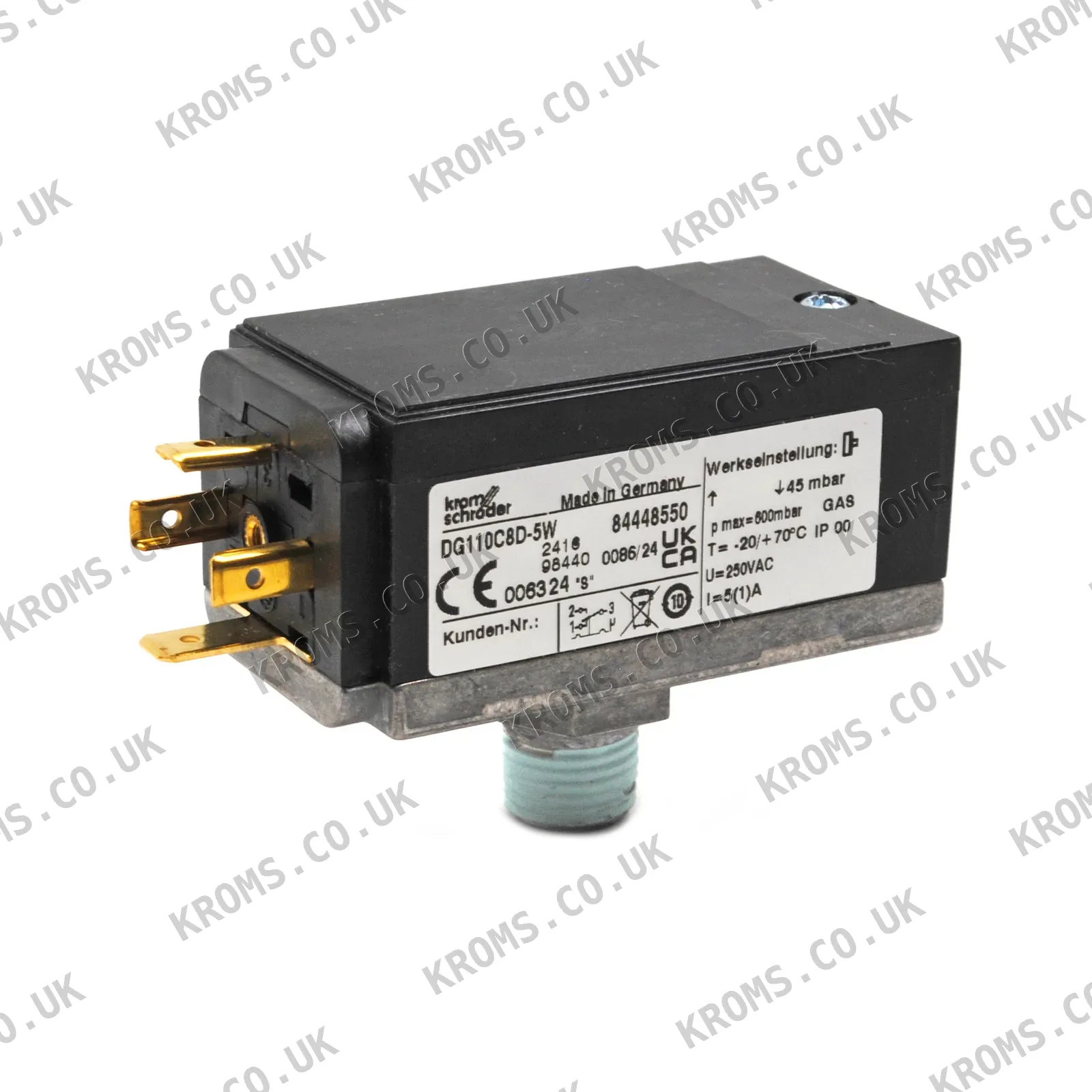 Kromschroder Gas pressure switch DG110C8D-5W 84448550
