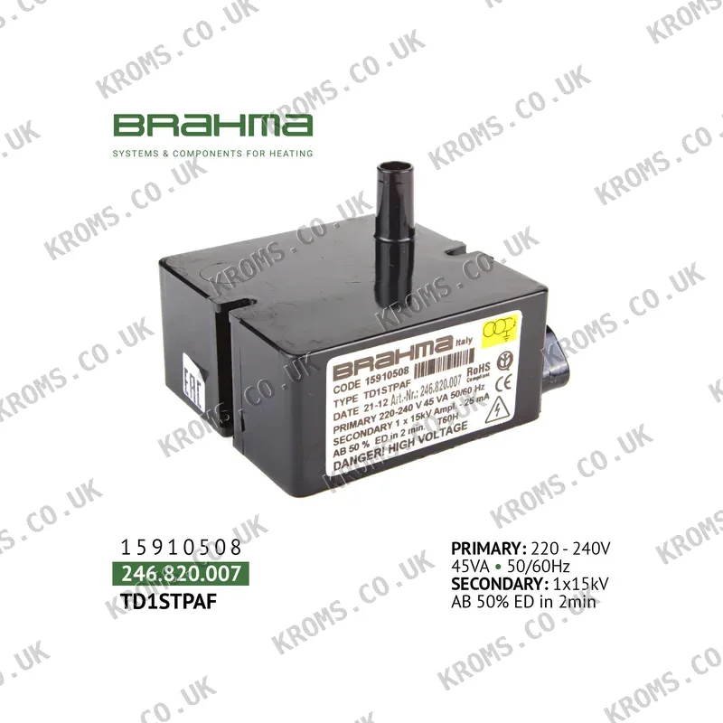 Brahma Ignition transformer 15910508
