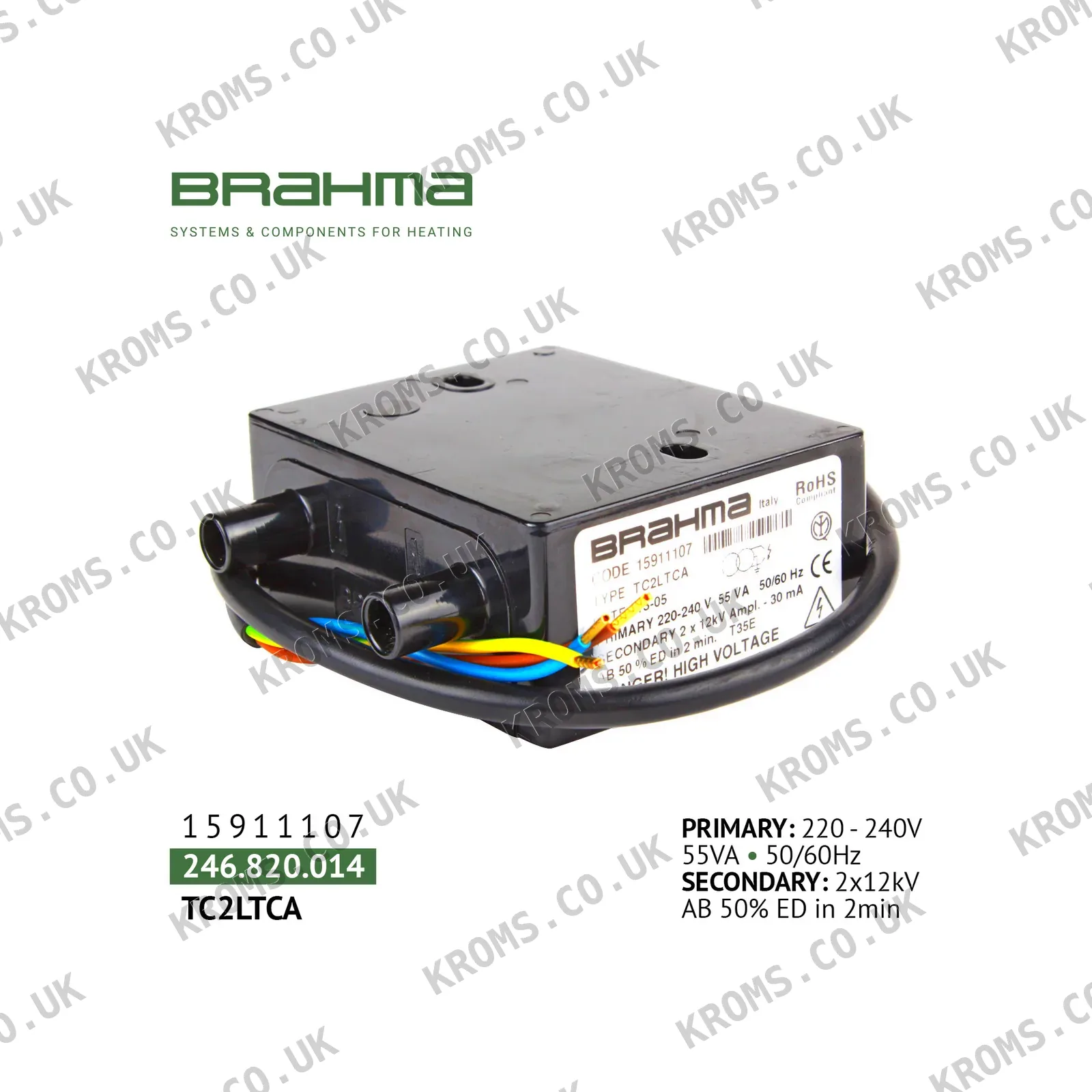 Brahma Ignition transformer TC2LTCA 15911107