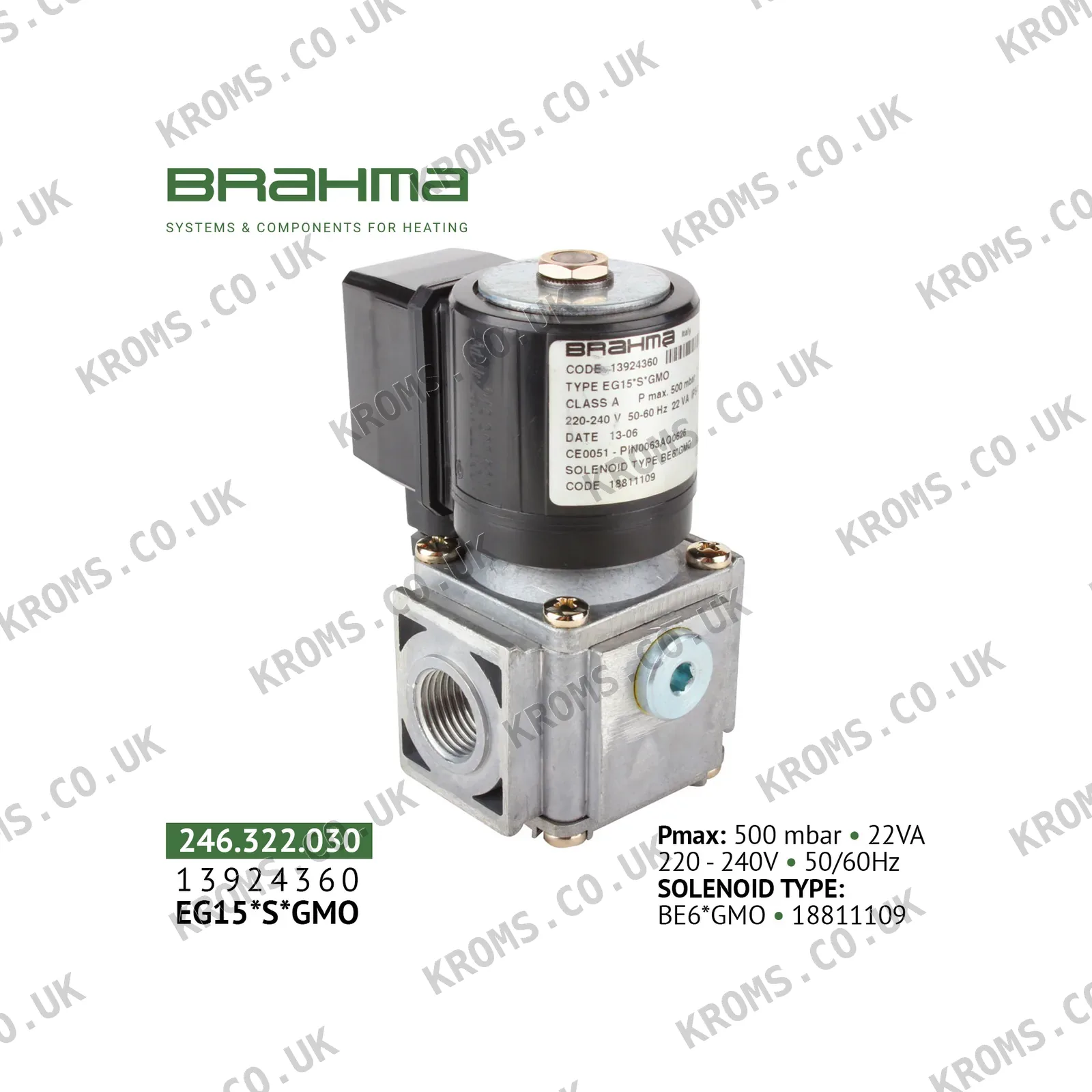 Brahma Gas valve EG15*S*GMO 13924360