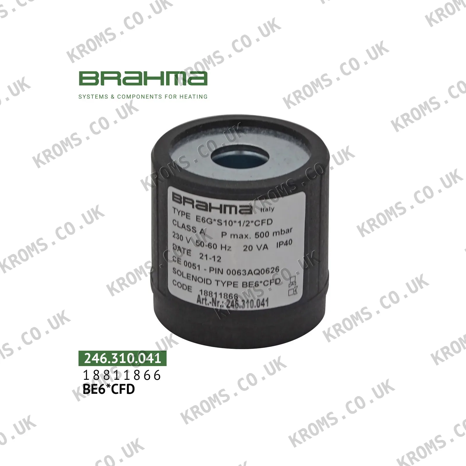 Brahma Solenoid coil BE6*CFD 18811866
