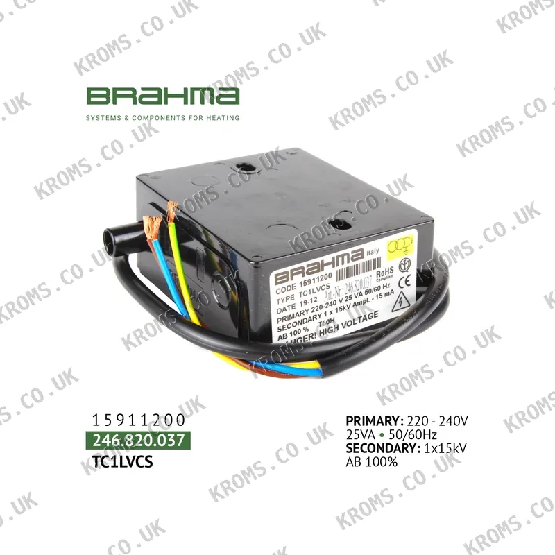 Brahma Ignition transformer TC1LVCS 15911200