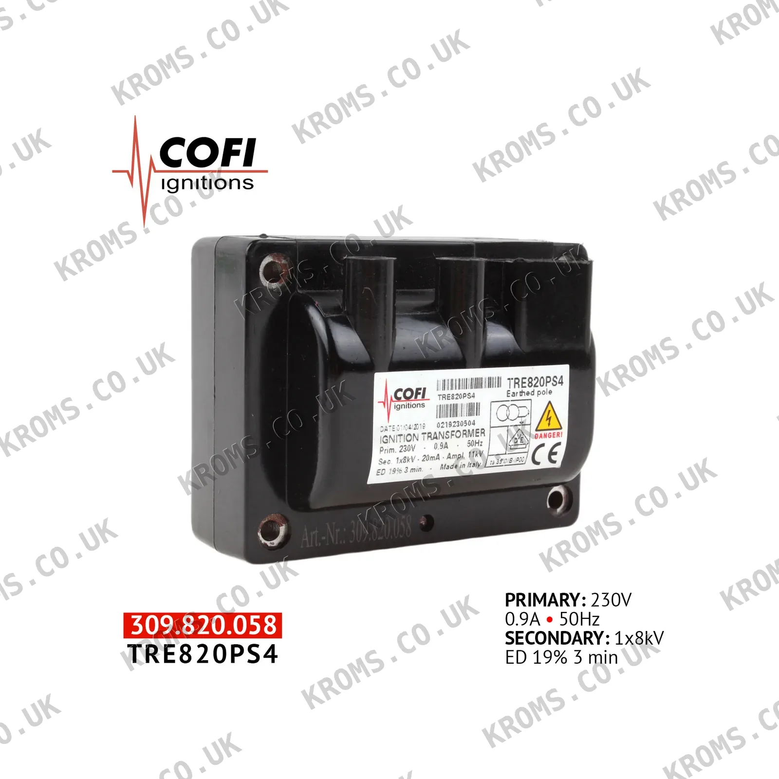 Cofi Ignition transformer TRE820PS4