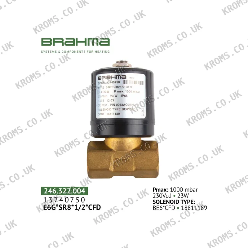 Brahma Gas valve E6G*SR*1/2*CFD 13740750