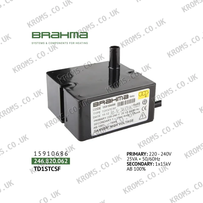 Brahma Ignition transformer TD1STCSF 15910686
