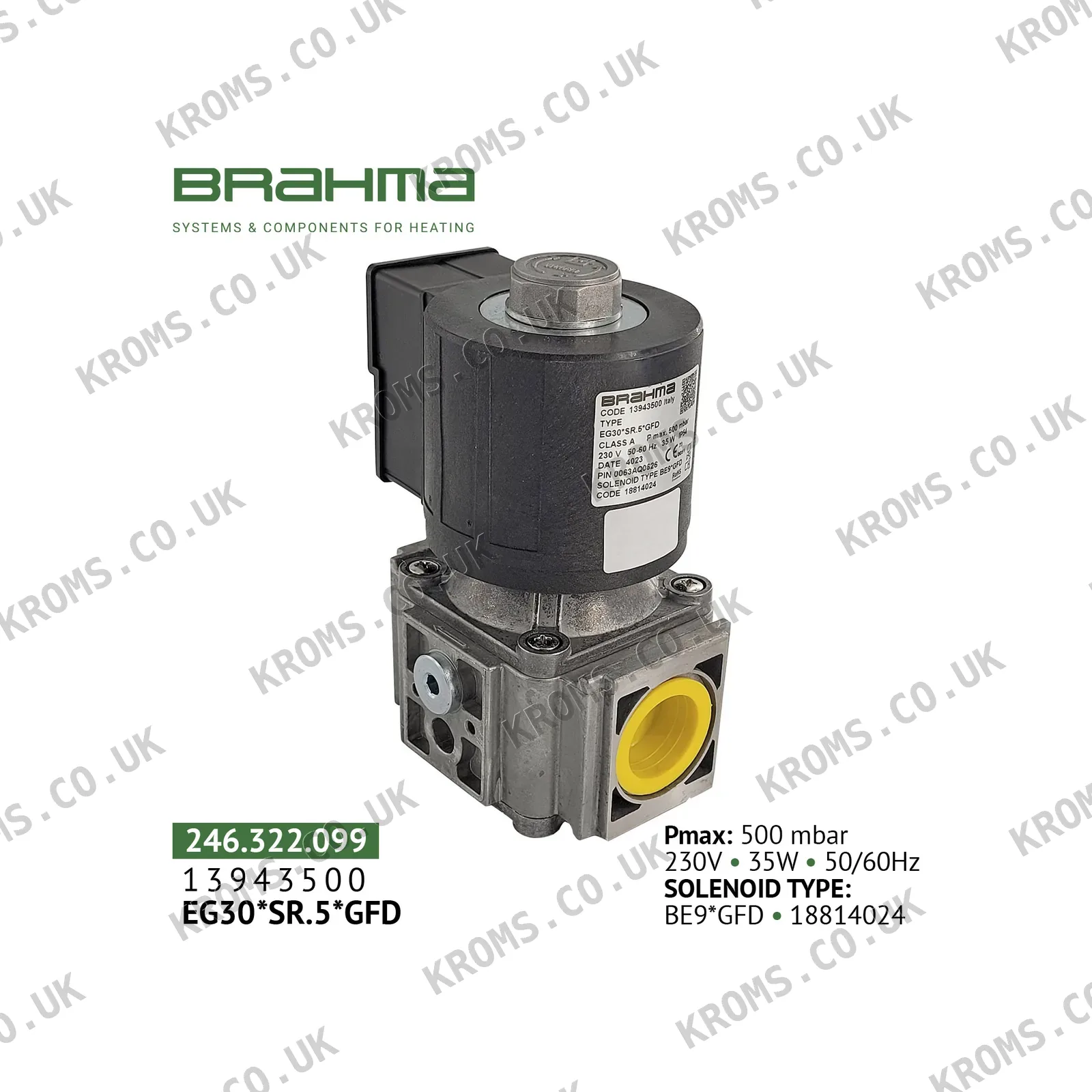 Brahma Gas valve EG30*SR.5*GFD 13943500