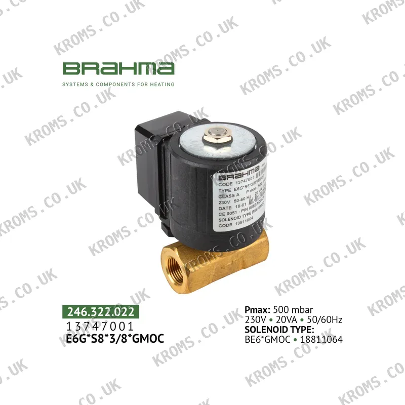 Brahma Gas solenoid valve 13747001