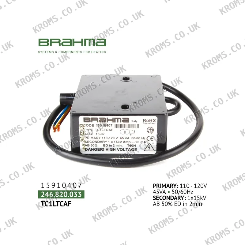 Brahma Ignition transformer TC1LTCAF 15910407