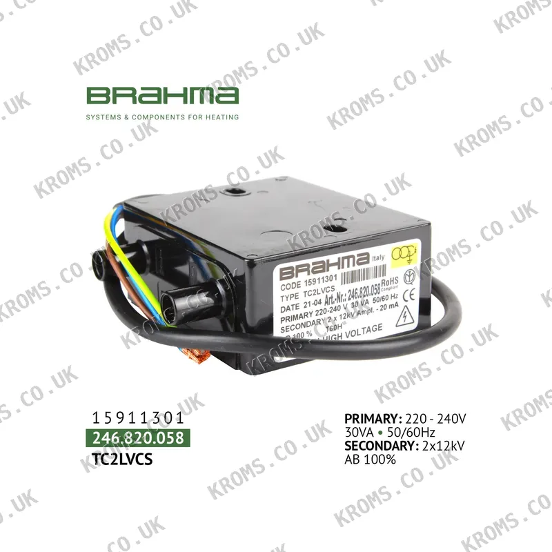 Brahma Ignition transformer TC2LVCS 15911301