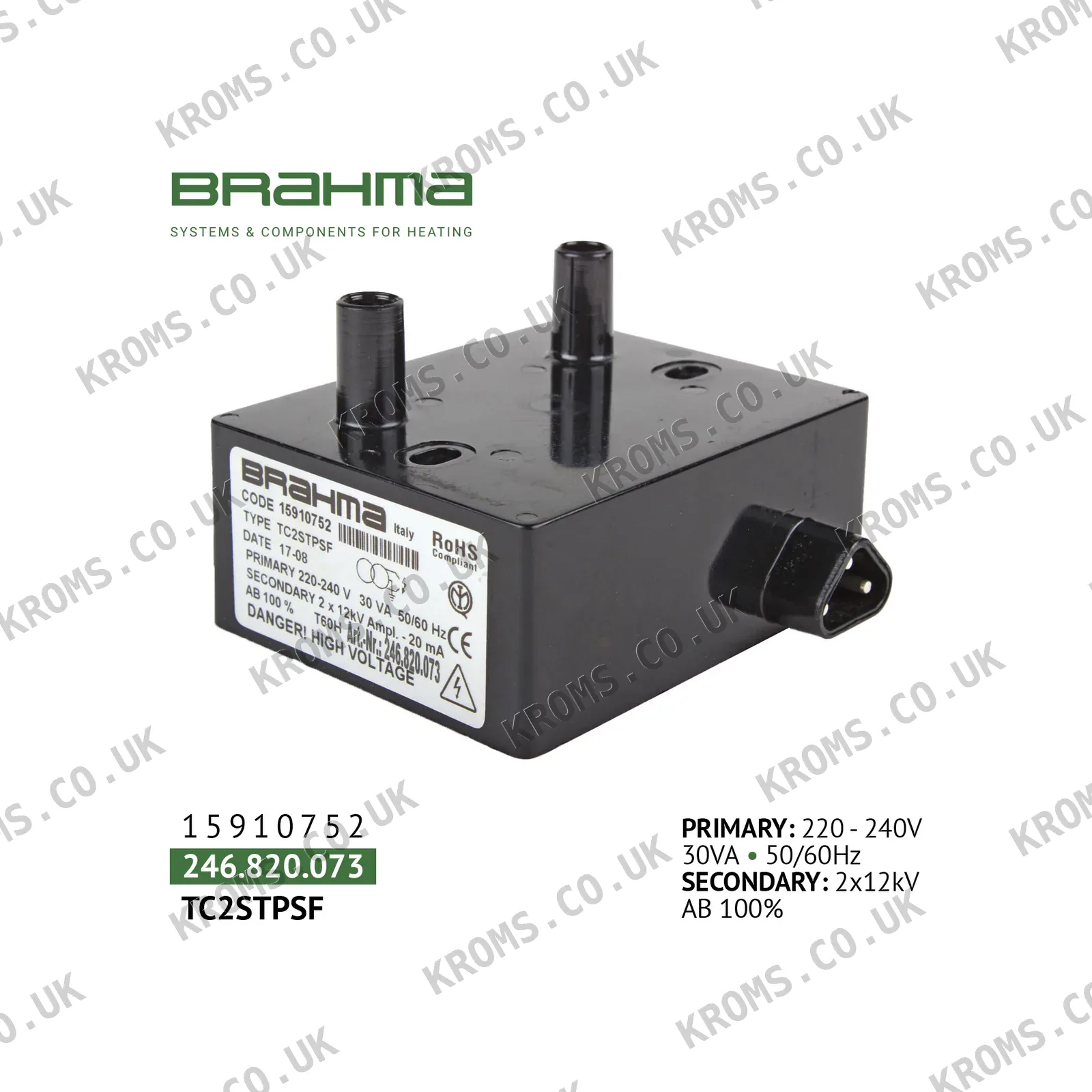 Brahma Ignition transformer 15910752