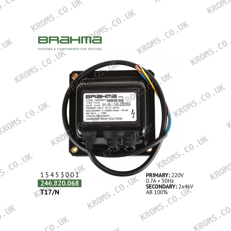 Brahma Ignition transformer T17/N 15453001