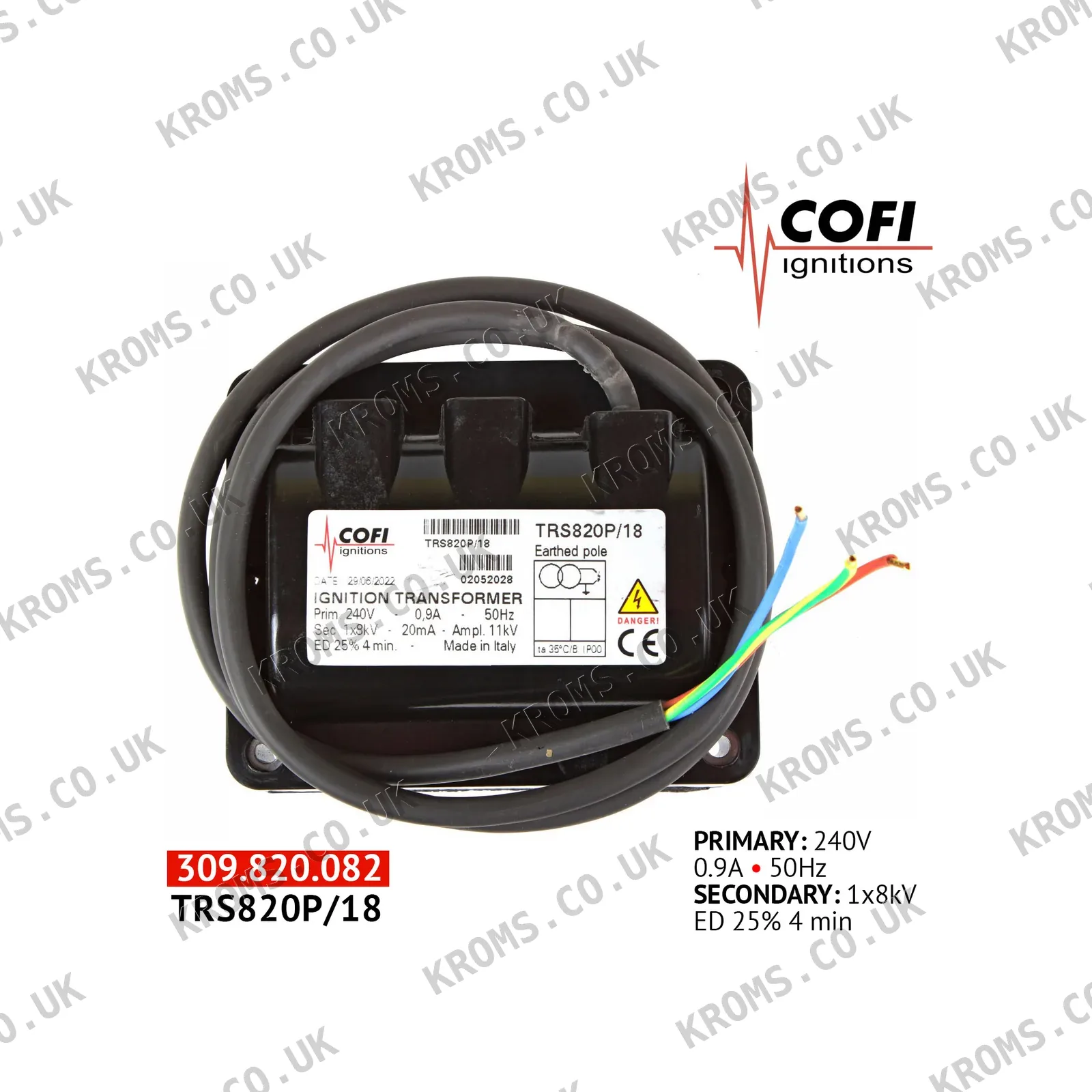 Cofi Ignition transformer TRS820P/18