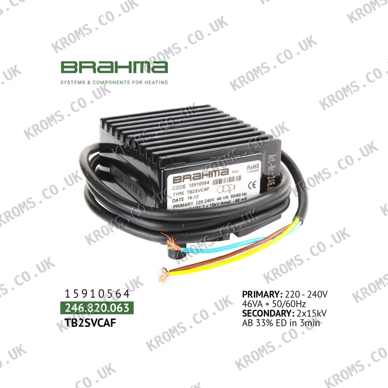 Brahma Ignition transformer TB2SVCAF 15910564