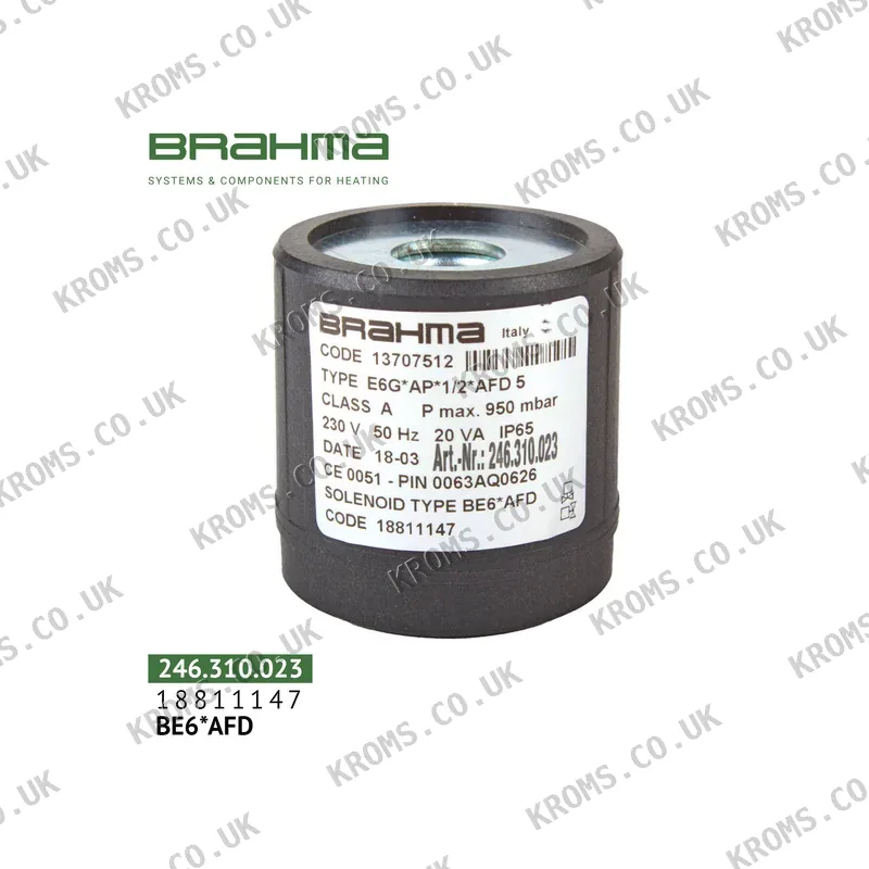 Brahma Solenoid coil BE6*AFD 18811147