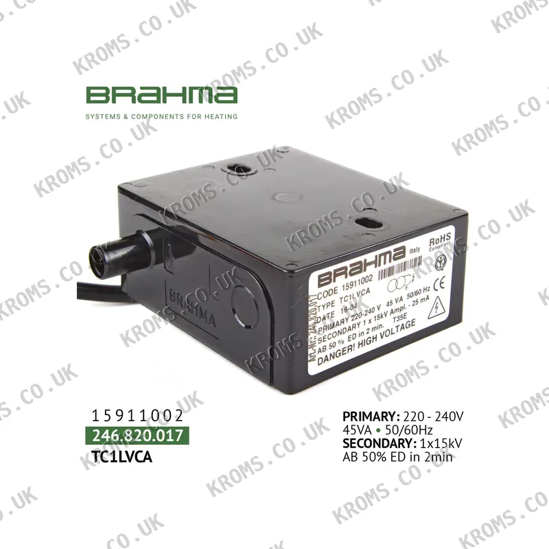 Brahma Ignition transformer TC1LVCA 15911002