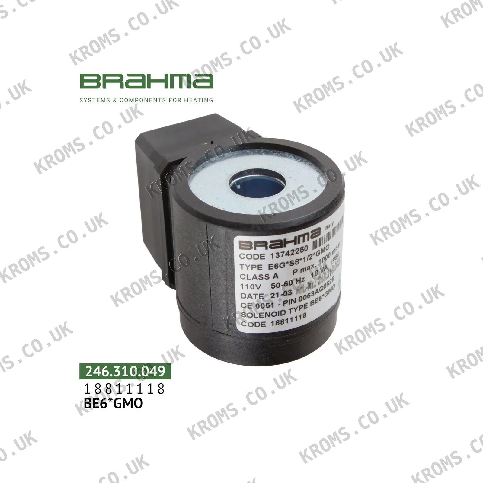 Brahma Solenoid coil BE6*GMO 18811118