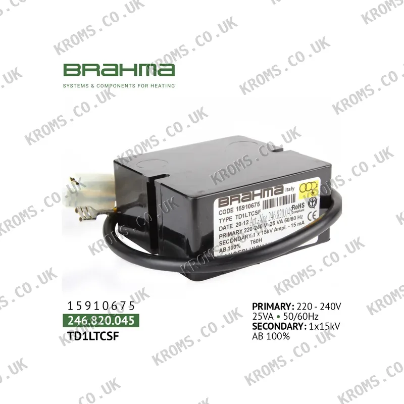 Brahma Ignition transformer TD1LTCSF 15910675